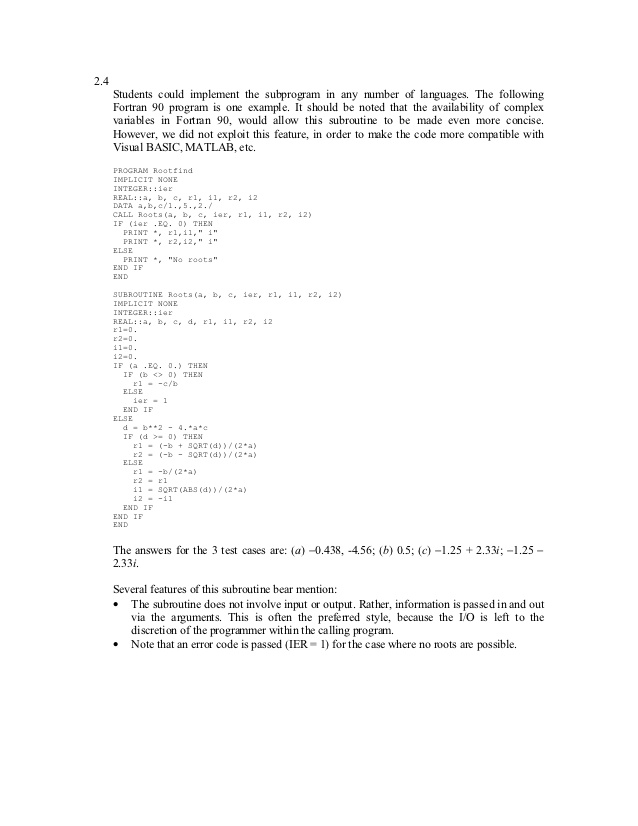fortran program for secant method numerical
